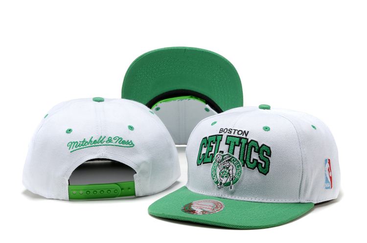 NBA Boston Celtics White Green Hats